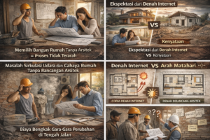 Read more about the article Kesalahan yang Paling Sering Terjadi Saat Bangun Rumah : Tidak Menggunakan Jasa Arsitek & Menganggap Denah Bisa Dicari dari Internet 