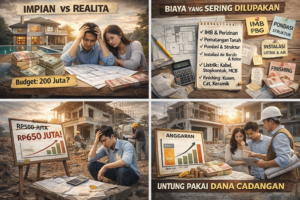 Read more about the article Mengapa Anggaran Bangun Rumah Sering Jebol? Memahami Penyebab, Cara Hitung, dan Strategi Menghindarinya