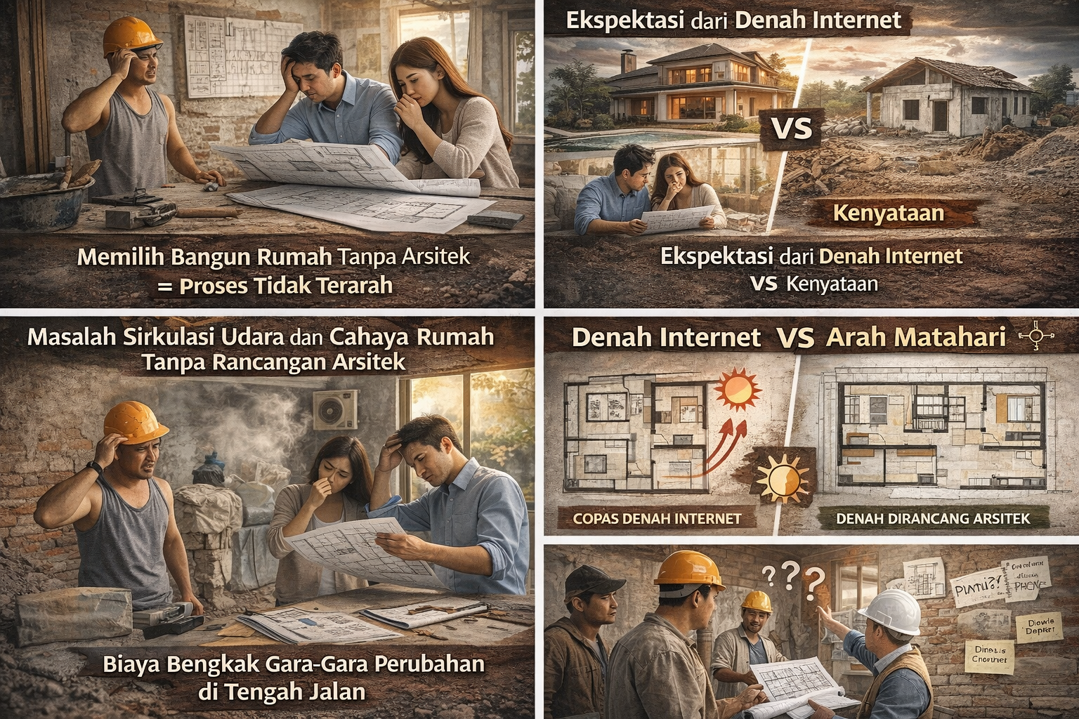 Kesalahan yang Paling Sering Terjadi Saat Bangun Rumah : Tidak Menggunakan Jasa Arsitek & Menganggap Denah Bisa Dicari dari Internet 