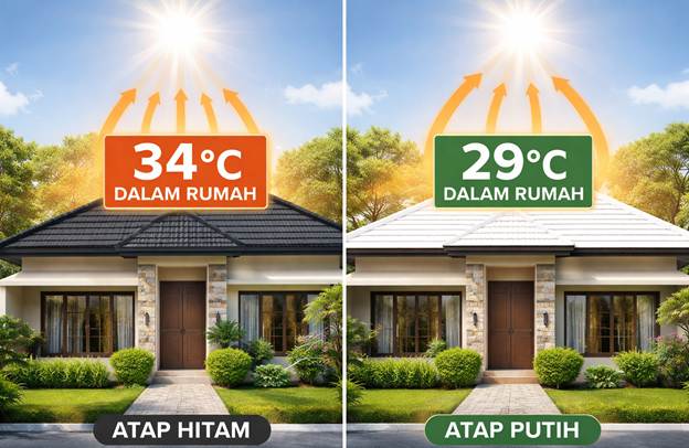 Benarkah Warna Atap Tidak Berpengaruh pada Suhu Dalam Rumah? Ini Penjelasan Ilmiahnya!?