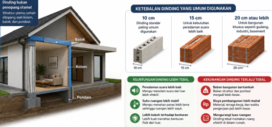 Benarkah Semakin Tebal Dinding Rumah, Semakin Baik Kualitasnya? Ini Penjelasan yang Sering Disalahpahami