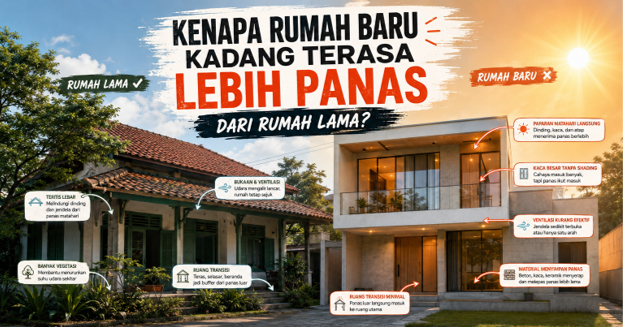 You are currently viewing Kenapa Rumah Baru Kadang Terasa Lebih Panas dari Rumah Lama?
